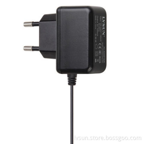Wall Mount Adapter with 12V/0.5A Output and EU plugs